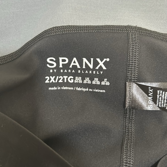 SPANX ICON LEGGINGS HIGH WAIST STRECH VERY BLACK WOMENS SZ 2XL NEW - Picture 7 of 10